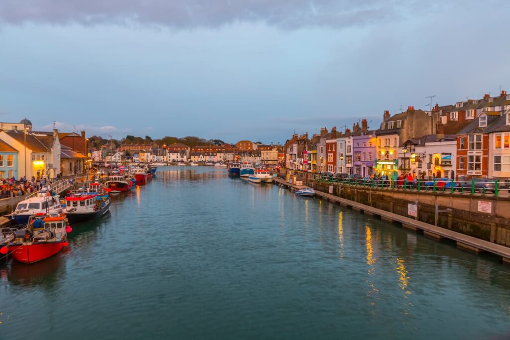 Fishing harbour in Weymouth, Dorset, UK.