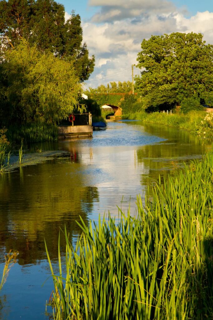 English canal in Somerset